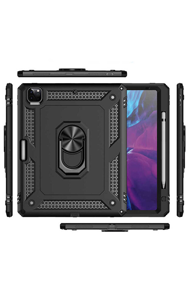 iPad Pro 12.9 2020 (الجيل الرابع) - غطاء CPPL متوافق مع الجهاز - أسود - 2