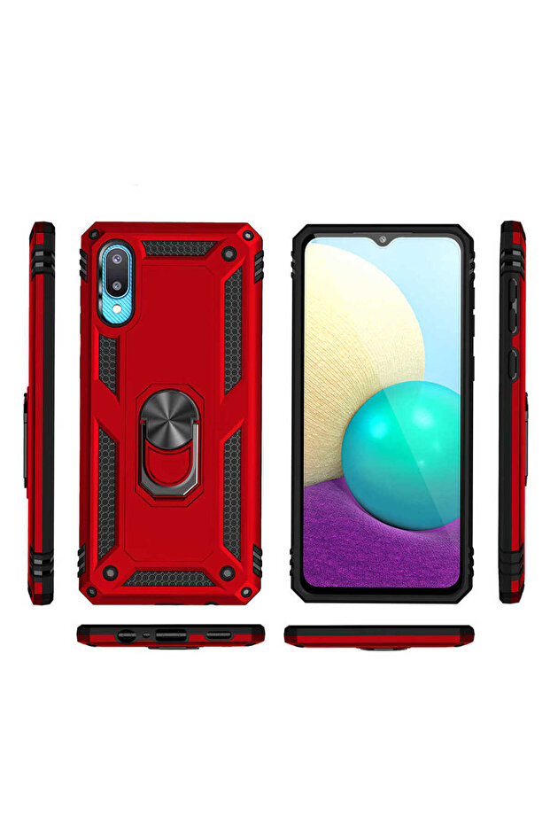 غطاء حماية لهاتف جالاكسي A02 من سي بي بي إل فيجا - أحمر - 8