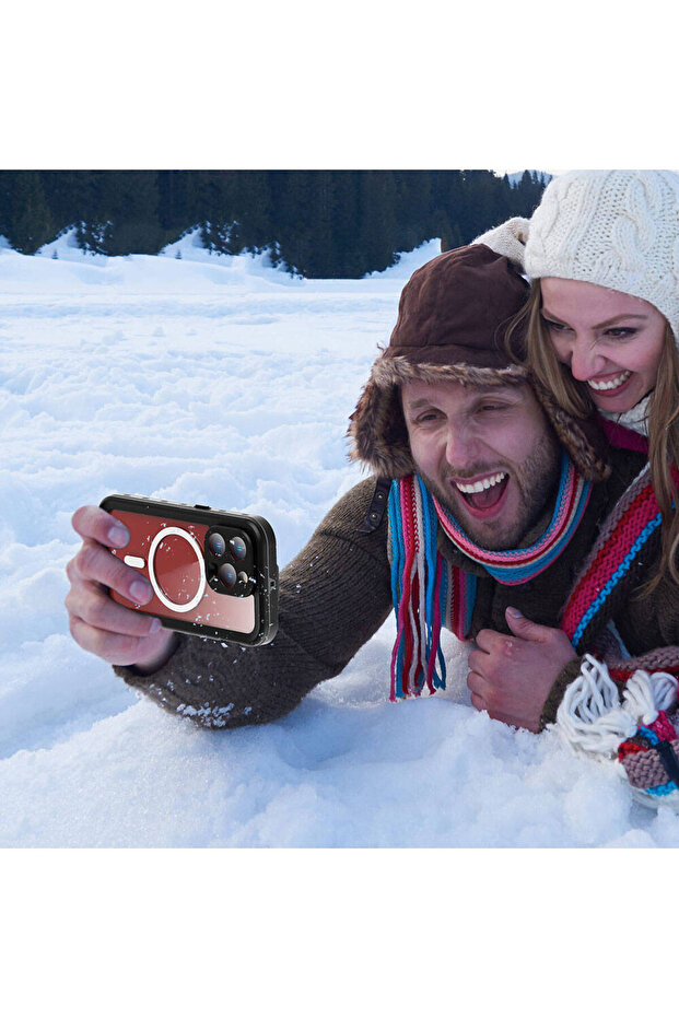 iPhone 15 Pro Compatible Cppl 1-1 Waterproof Case-Black - 3