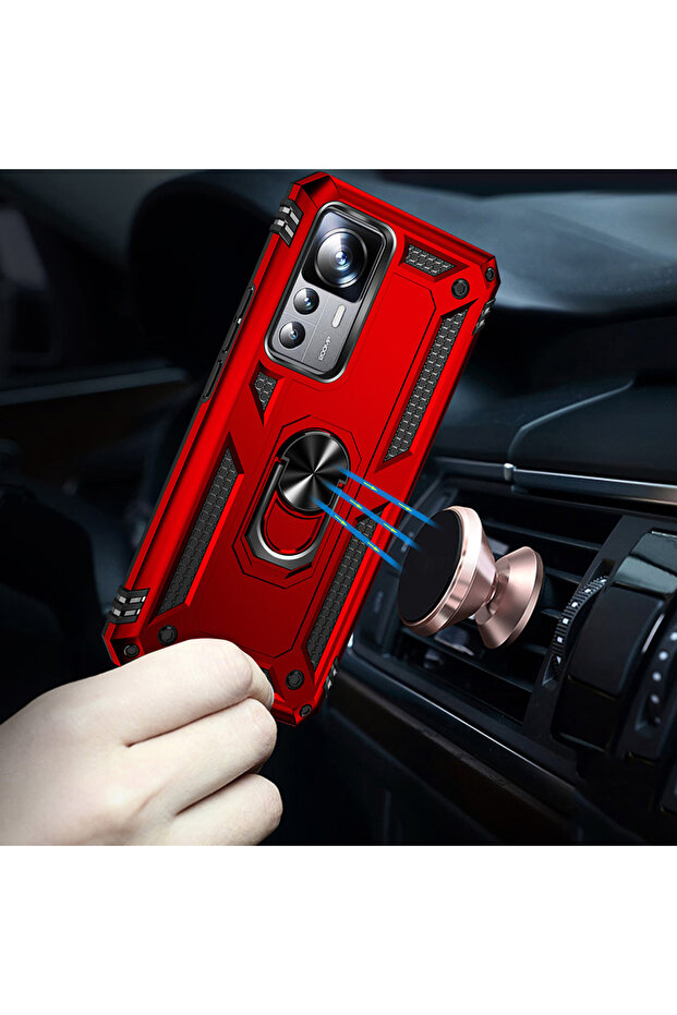 غطاء حماية CPPL Vega لهاتف Mi 12T - أحمر - 7