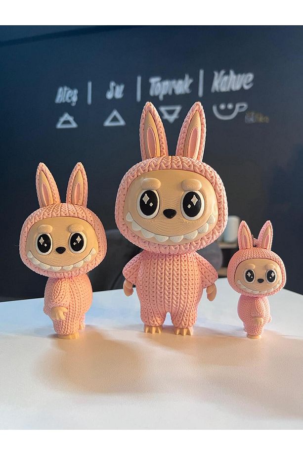 Labubu Örgü Desenli Sınırlı Üretim Figür 3 lü Set - 1