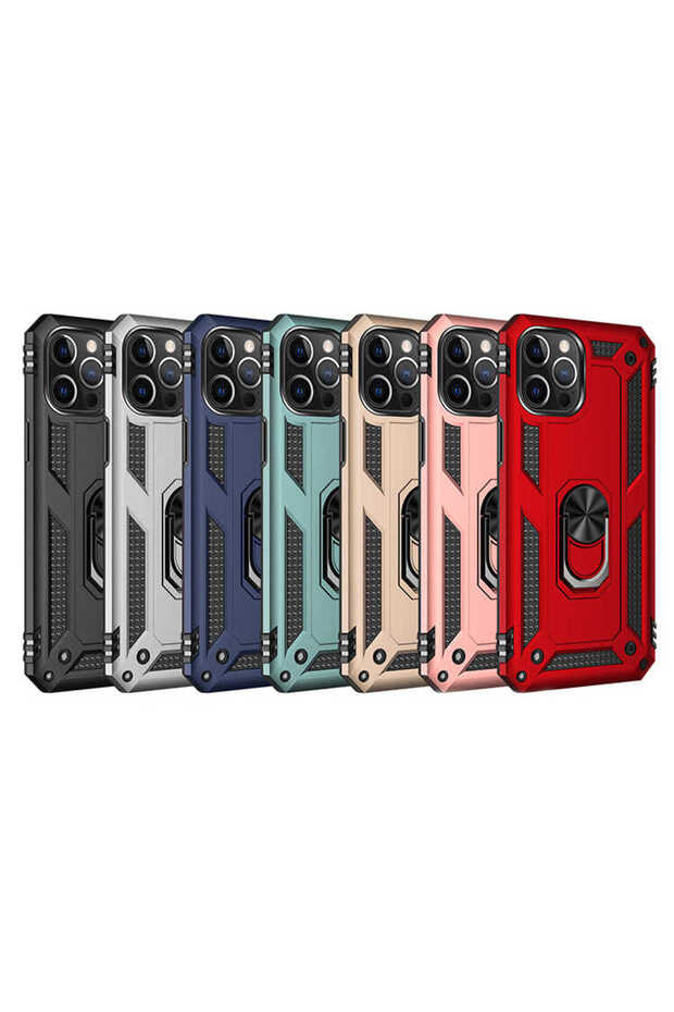 حافظة CPPL Vega متوافقة مع هاتف iPhone 12 Pro Max - باللون الأحمر - 2