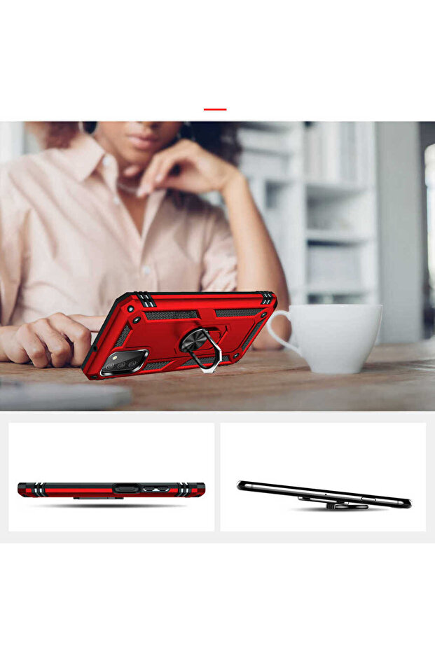 غطاء حماية لهاتف جالاكسي A03S طراز CPPL فيجا - أحمر - 7