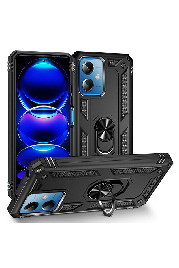 غطاء حماية CPPL Vega لهاتف ريدمي نوت 12 5G - أسود - 1