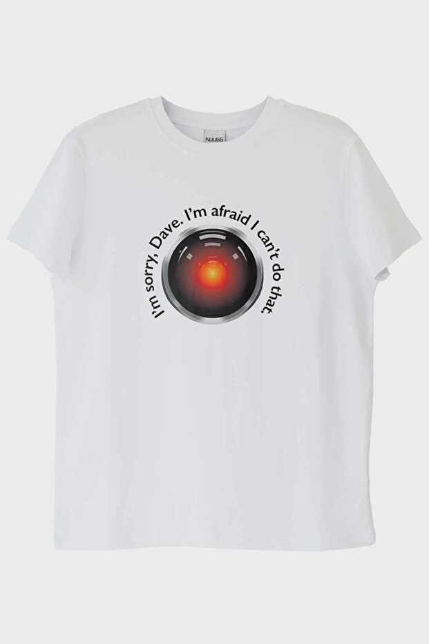 I'M Sorry Dave Sci-Fi Themed Printed White T-Shirt