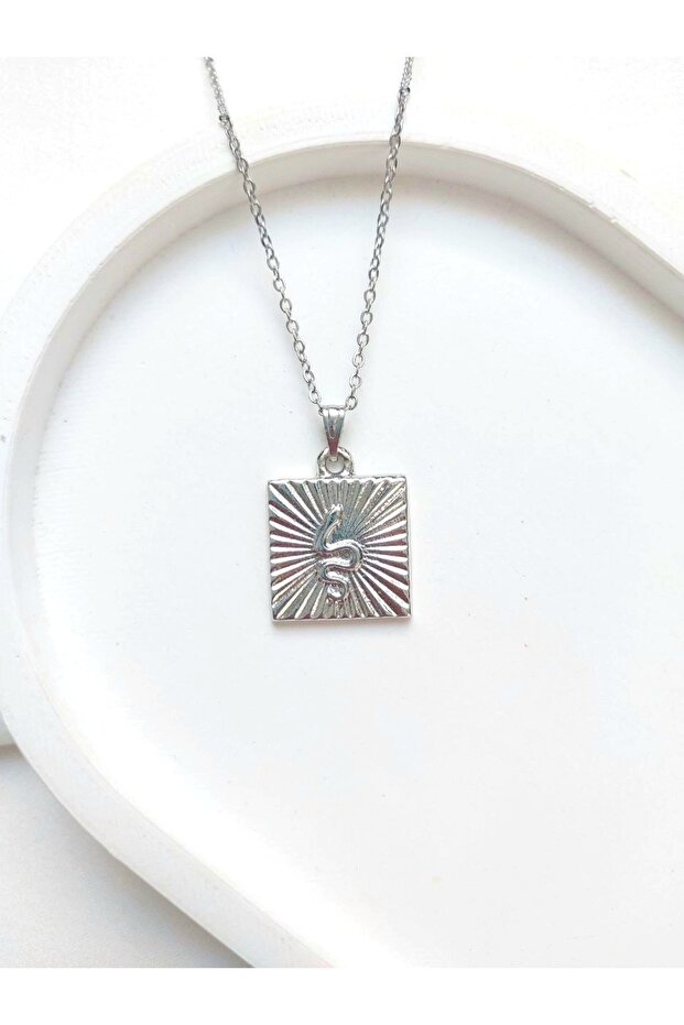 Snake Figured Plate Necklace