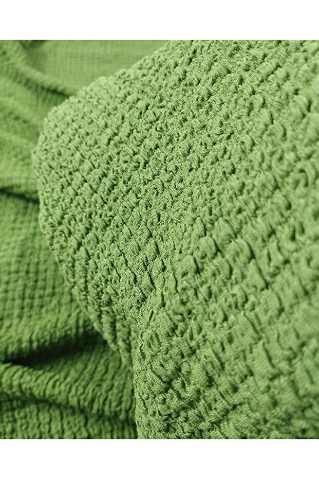Waffle Jersey in Green Color (Width 120 cm X Length 115 cm)