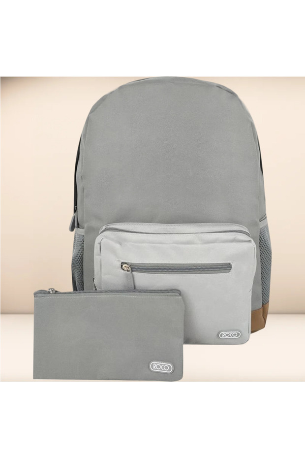 حقيبة ظهر أساسية بمزيج من لونين مع ملحق - 1