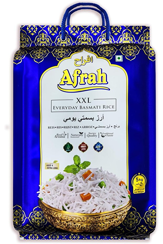 VVIP Everyday XXL Basmati Rice 5 KG: Premium Aromatic Long-Grain White Rice