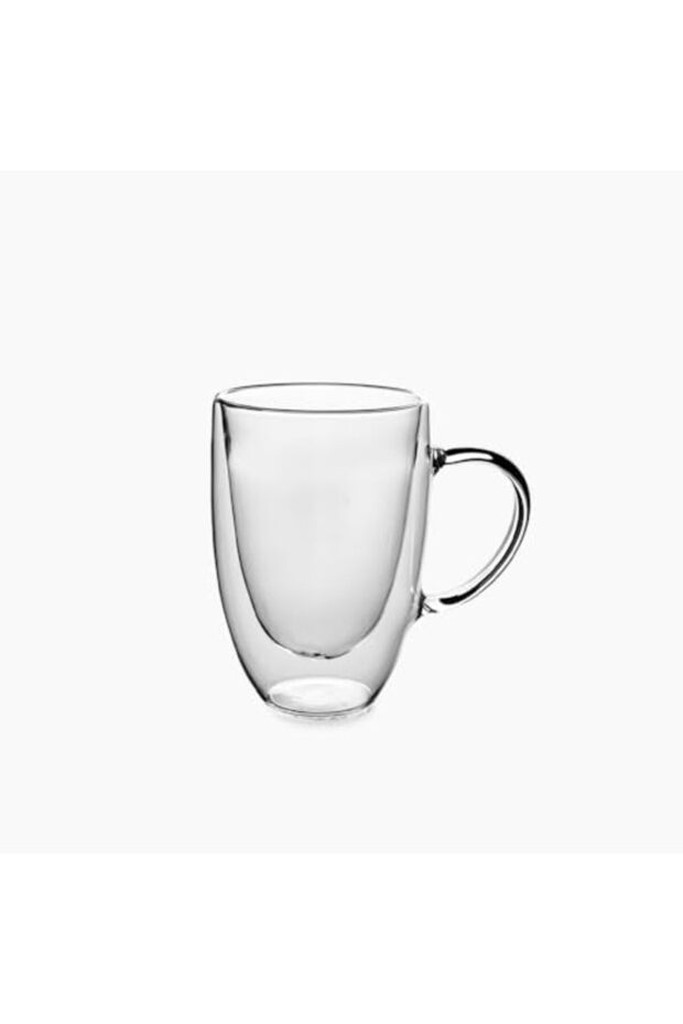 Longo Double Glass Mugs, 360ML, Set of 2pcs