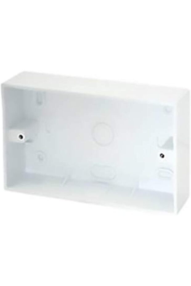 صندوق UHcom Surface PVC 6x3 لمفتاح أو مقبس مزدوج أبيض - 1