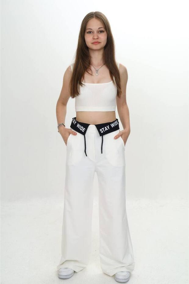 Girl's Garnished 2 Thread 100% Cotton Bottom Tracksuit