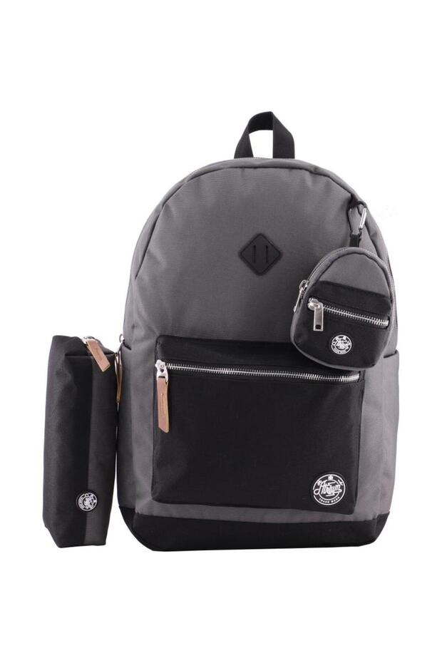 حقيبة ظهر كلاسيكية مع ملحق - 1