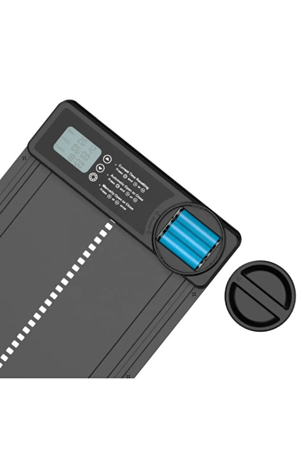 Automated Door for Poultry Coop, Adsinio,Programmable Timer for Automatic Opening and Closing,Black - 4