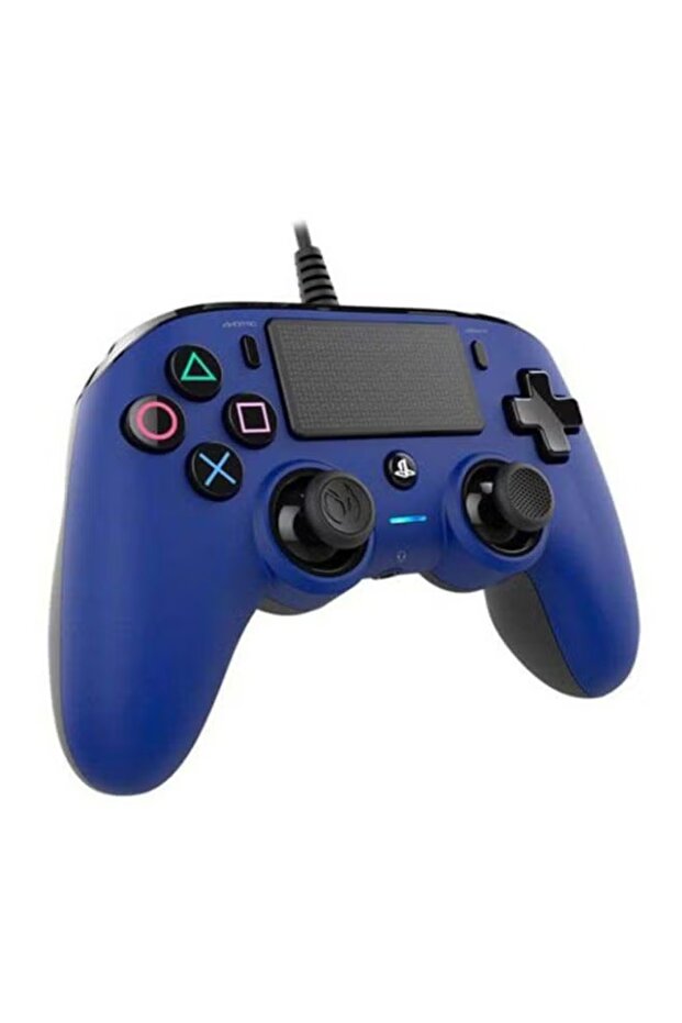 وحدة تحكم سلكية مدمجة لجهاز بلاي ستيشن 4 باللون الأزرق - 6