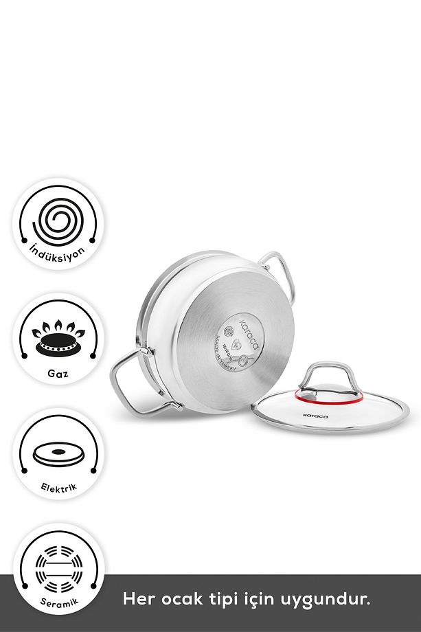 Emirgan İndüksiyon Tabanlı 6 Parça Çelik Midi Set - 4