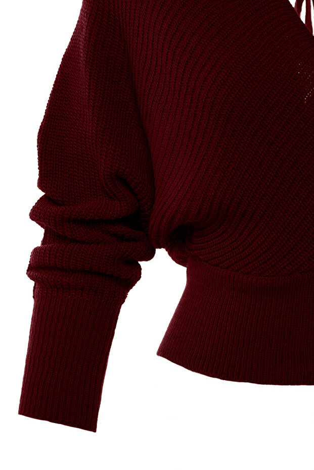 Bordo Kruvaze Triko Kazak TWOAW21KZ1277 - 7