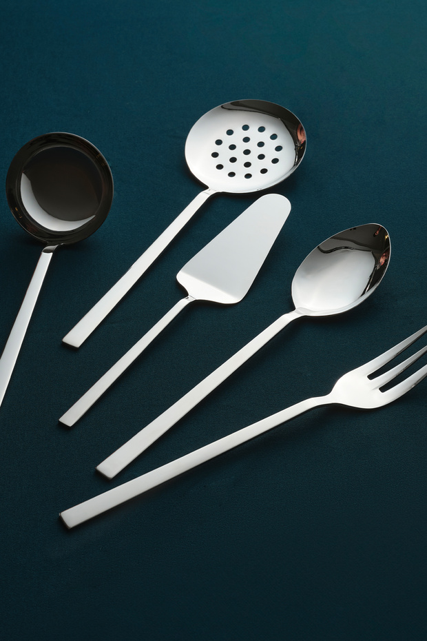 Tulip 5 Parça Çelik Servis Seti - 1