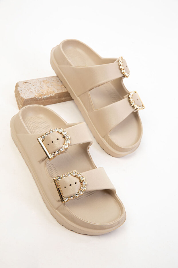 Papuci de damă bej 20792 - 3