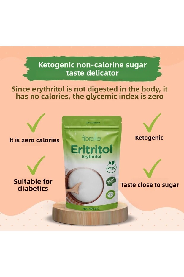 400 g Eritritol - Suitable for Keto/Ketogenic/Vegan Diet - 4