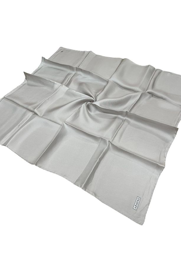 Düz Ipek Eşarp - 161 Açık Taş Twill - 1