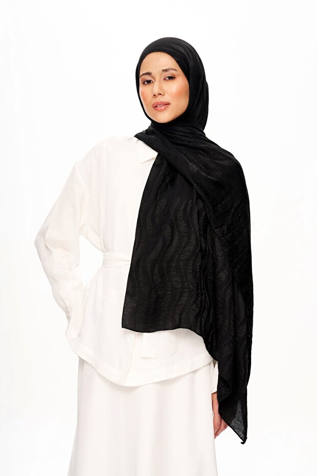 Sable Drift Premium Jakarlı Şal Gece Dalgası - 3