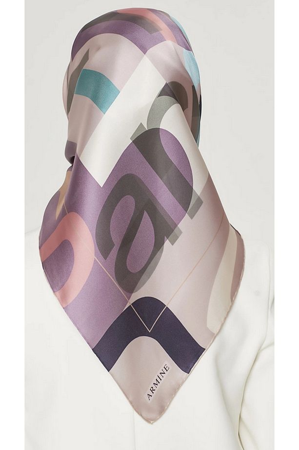 İpek Eşarp Nostalji - 8526-39 Gül Kurusu Twill - 3
