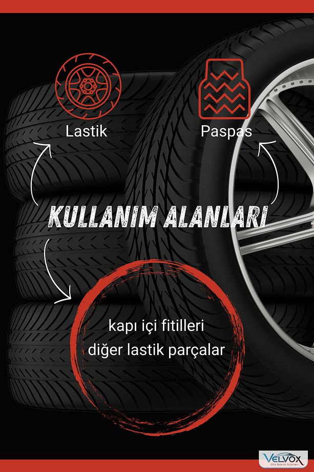 Lastik Parlatıcı Jel 5 Lt (YOĞUN KIVAM) 500 ml Ve Uygulama Süngeri Hediye, Lastik Parlatma - 5