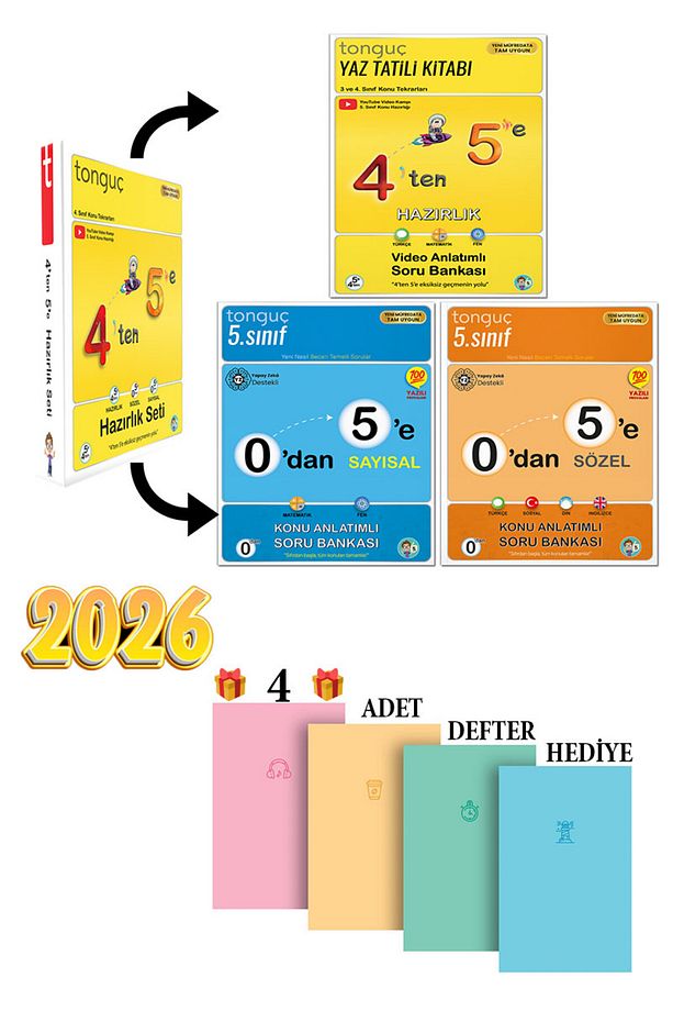 4'ten 5'e Hazırlık Ilk Adım Kitabı 0 Dan 5 E Sayısal Sözel Konu Soru Tonguç Akdemi Yayınları - 1