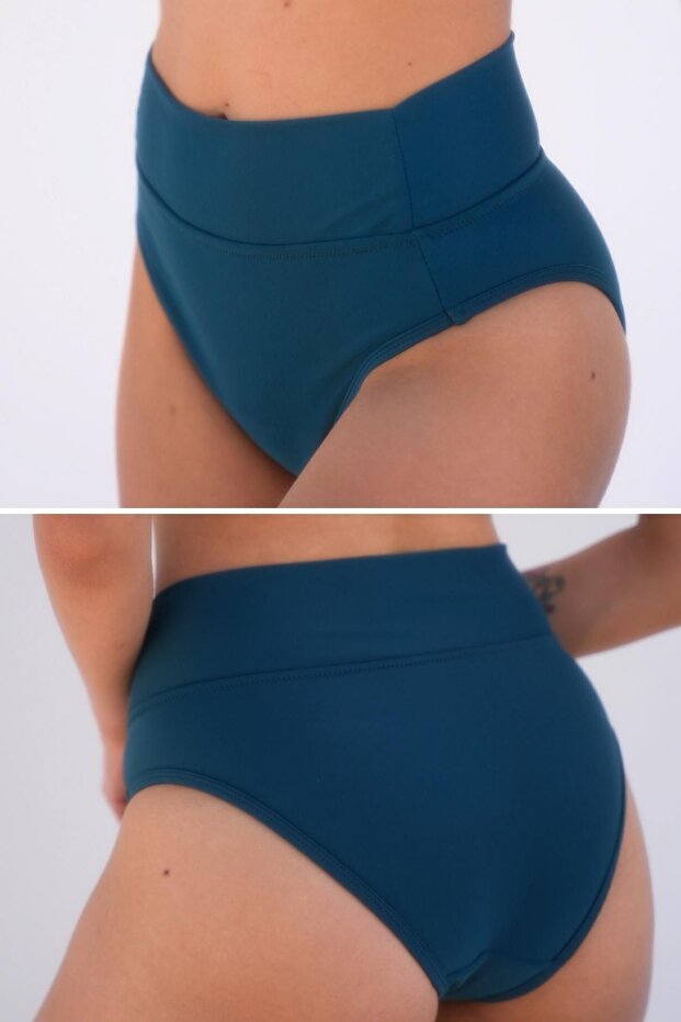Special Comfortable Pad Underwear for Menstrual Periods, Super Absorbent High Waist Bikini Bottom, Green Menstrual Underwear