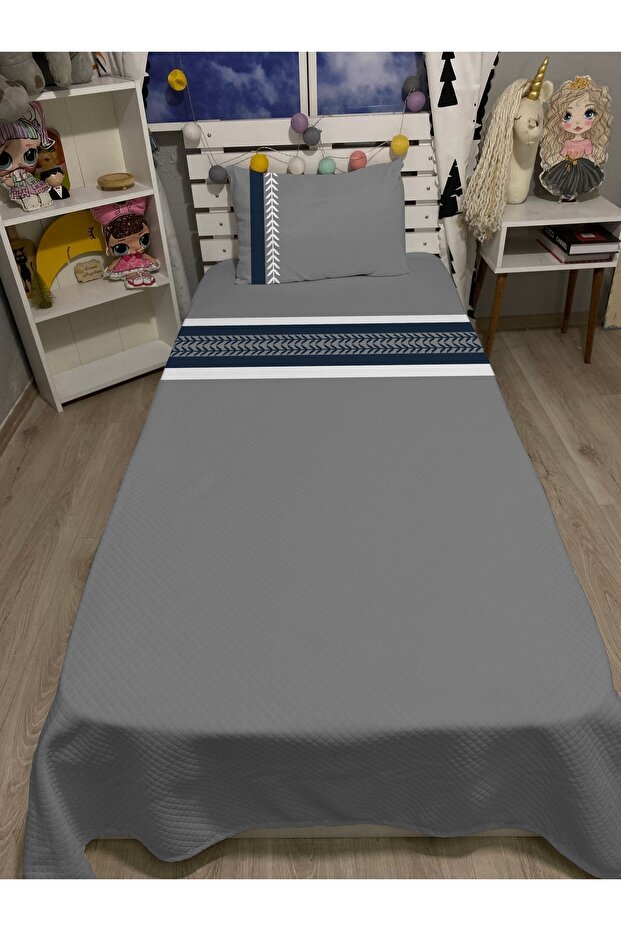 Defne Bordered Single Pique and Pillowcase