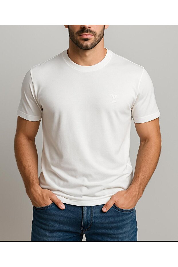 BİSİKLET YAKA ERKEK TSHİRT - 1