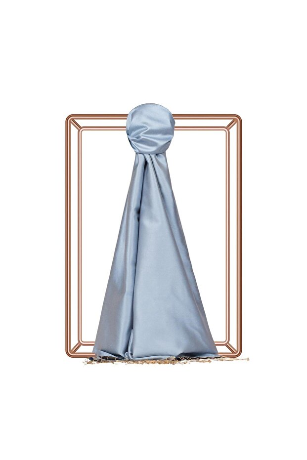 Double Sided Solid Color Silk Shawl 00927-Baby Blue
