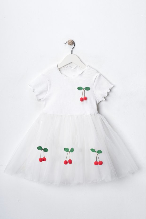 Cherry Tutu Dress Birthday Princess Fluffy Girl Kid Baby Party Dress