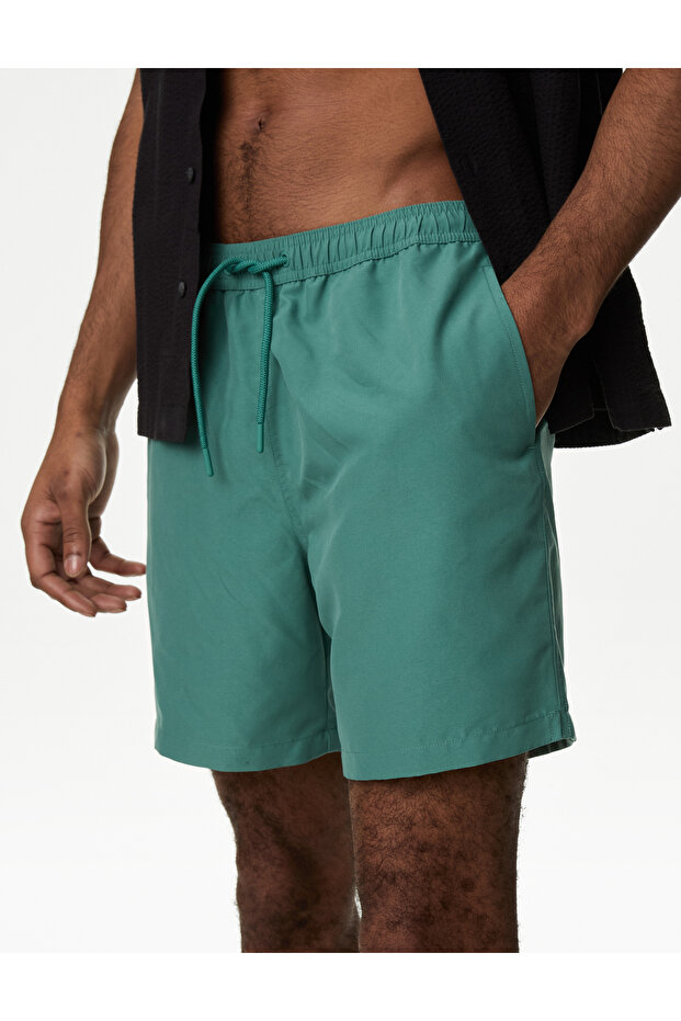 Regular Fit Quick Dry Deniz Şortu - 3