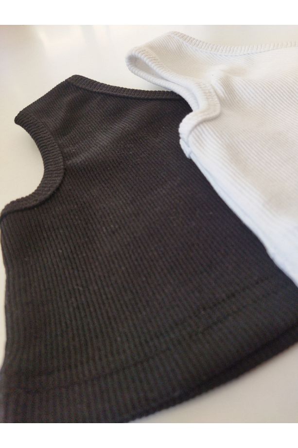 7'li Paket Kız Bebek/Çocuk Tek Omuz 2'li Crop Set - 8