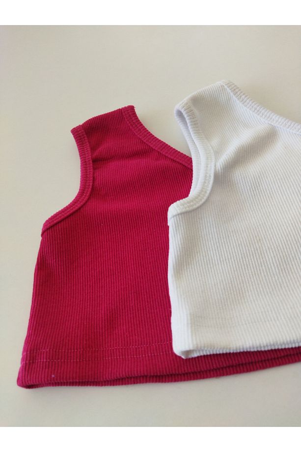7'li Paket Kız Bebek/Çocuk Tek Omuz 2'li Crop Set - 7