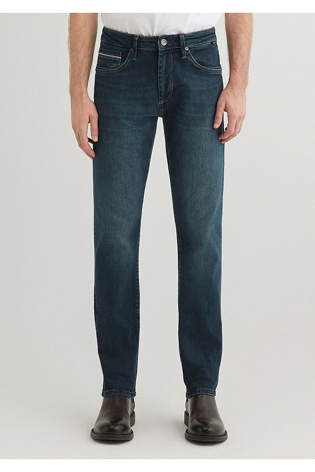 Marcus Premium Puslu Koyu Jean Pantolon 0035128946 - 3