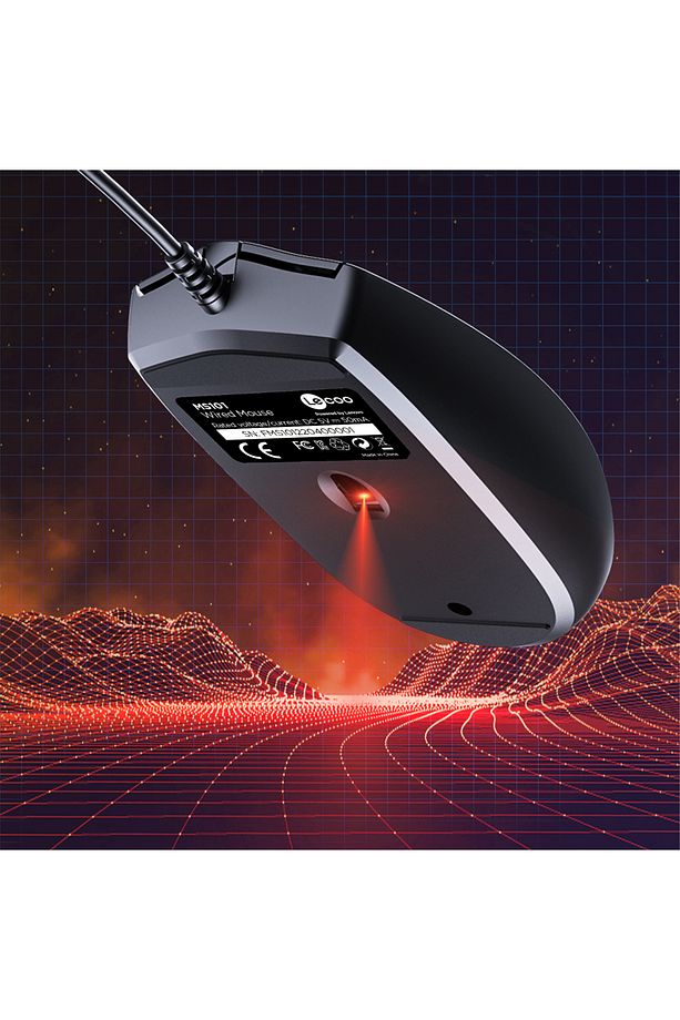 Ms101 Usb Kablolu 1200dpı 3 Tuşlu Pc, Mac, Dizüstü Bilgisayar Ile Uyumlu Optik Mouse Siyah - 7