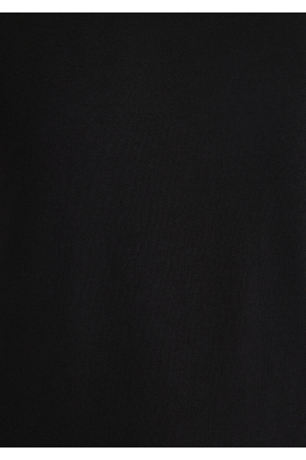 Stretch Siyah Basic Tişört Fitted / Vücuda Oturan Kesim 162767-900 - 6