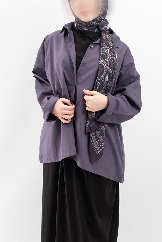 Oversize Kadın Gömlek - 5