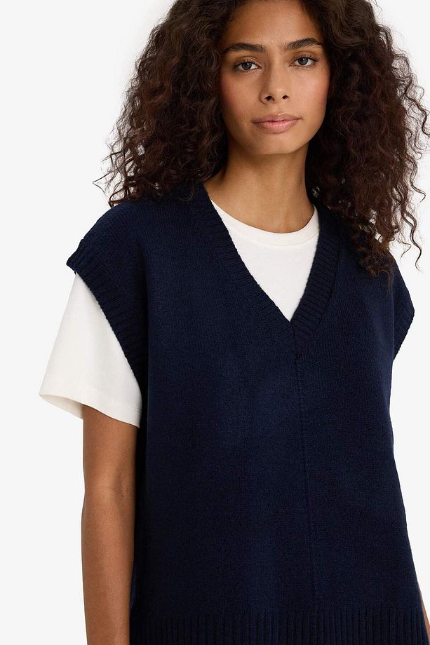Regular Fit V Yaka Süveter F2901AX25AU - 4