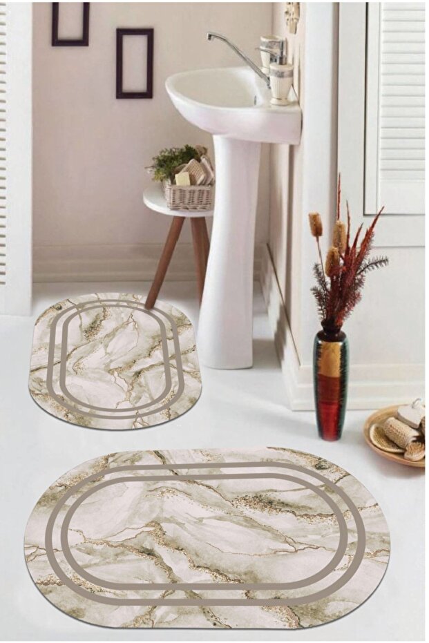 Oval Bath Mat Set - 1
