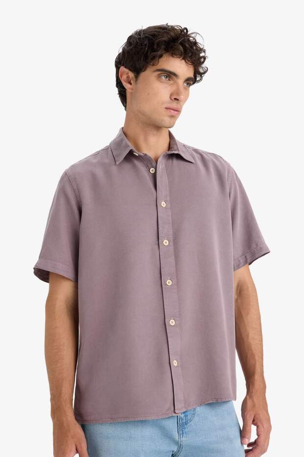 Regular Fit Kısa Kollu Gömlek E2530AX25SM - 4