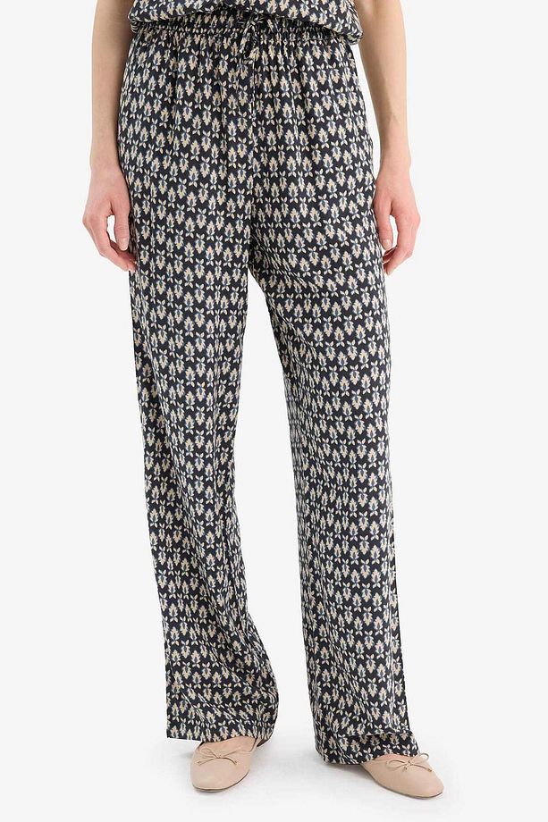 Regular Fit Desenli Esnek Belli Düz Paça Pantolon D8844ax25sp - 4