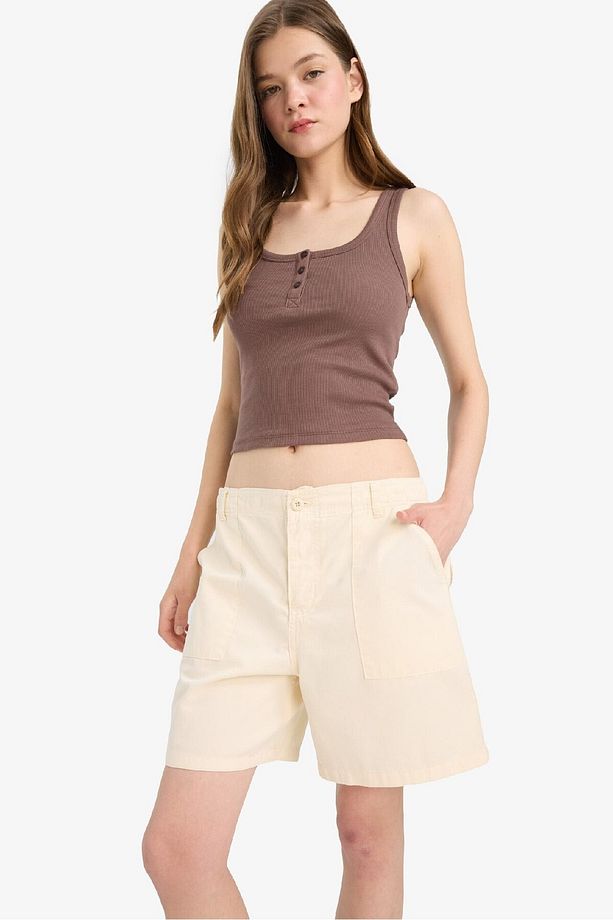 Coool Fitted Düğmeli Yaka Fitilli Kaşkorse Atlet F0001AX25SM - 5