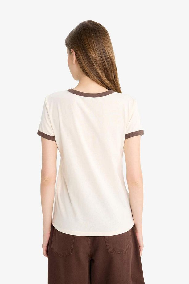 Coool Regular Fit Bisiklet Yaka Baskılı Kısa Kollu Tişört F5149AX25SM - 8