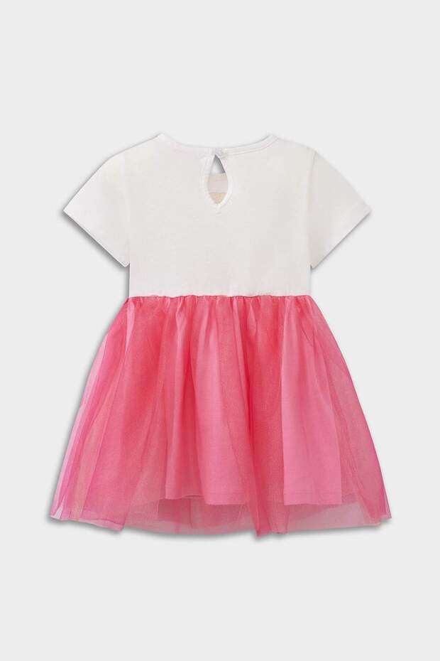 Kız Bebek Barbie Kısa Kollu Yazlık Tül Elbise F0529a525sm - 6