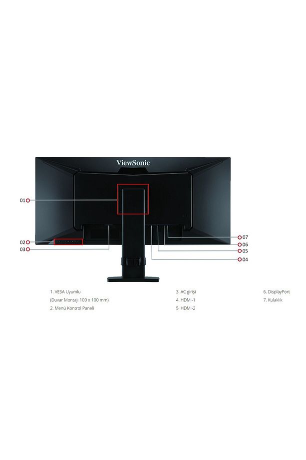 34 Va3456-mhdj Ips Wqhd 3440x1440 75hz 4k Çerçevesiz Ev/ofis Monitorü - 6