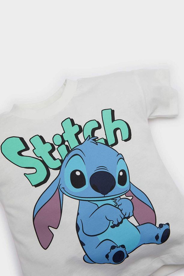 Erkek Bebek Disney Lilo & Stitch 2'li Takım Kısa Kollu Tişört Beli Lastikli Şort E7145A525SM - 3